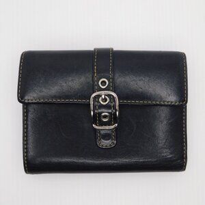 Vintage Coach Soho Black Leather Wallet